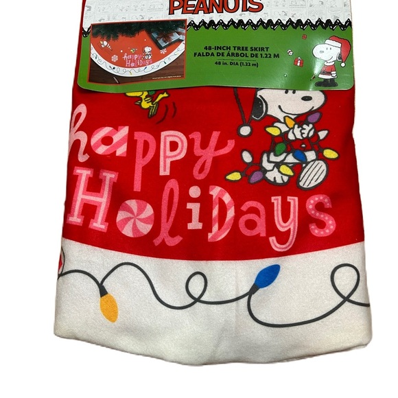 Peanuts  Holiday  Peanuts Happy Holidays Christmas Tree Skirt Nwt 48 
